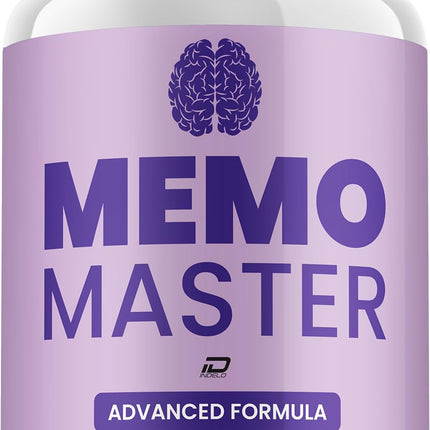 Memo Master Advanced Formula Capsules – MemoMaster Natural Blend Extra Strength Focus Memory Support (1 Pack – 60 Capsules)