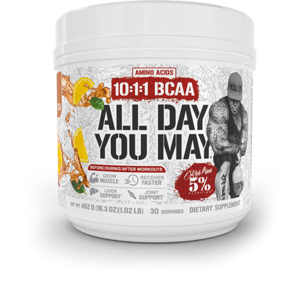 5% Nutrition Rich Piana AllDayYouMay BCAA Powder Premium Intra & Post Workout Amino Acids, Hydration, Endurance, Muscle Recovery, Joint & Liver | 16.3 oz, 30 Srvgs (Southern Sweet Tea)
