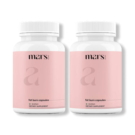 mars by GHC BurnMax Capsules with Psyllium Husk, Green Tea Extract, Moringa & Dandelion Root, High Fibre Wellness Formula, Pack of 2