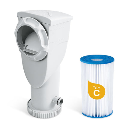 Funsicle SkimmerPlus 1,500 GPH 2-in-1 Filter Pump and Skimmer System for Above Ground Swimming Pools - Pool Cleaning and Maintenance