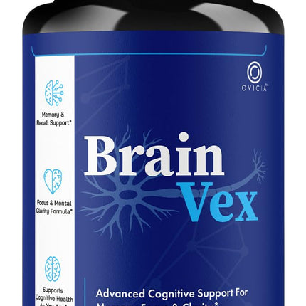 Brain Vex Capsules - BrainVex Pills with All Natural Ingredients, Advanced BrainVex Capsules Overall Health and Wellness Vitamin Supplement Formula for Max Strength, 60 Capsules for 1 Month