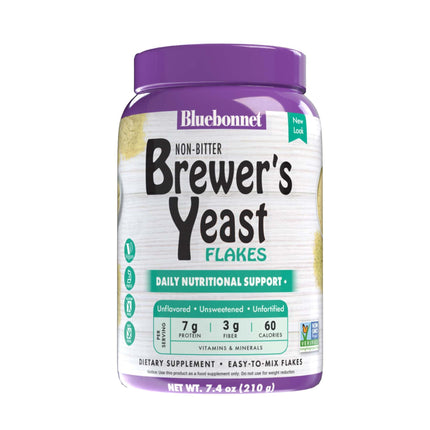 Bluebonnet Nutrition Super Earth Brewers Yeast Flakes, Super Food, Whole Food, Source for Vitamins, Great Tasting, Vegan, Vegetarian, Non GMO, Gluten Free, Soy Free, Milk Free, Kosher, 7.4 oz