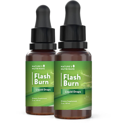 Flash Burn – Natural Plant-Based Liquid Supplement with Maca, Grape Seed, Green Tea & Ginseng – Made in USA, Non-GMO, Gluten-Free, Dairy-Free, Vegetarian - 2 Fl Oz (40 mL), 2 Month Supply
