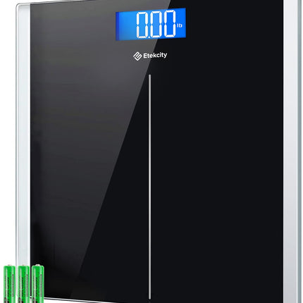 Etekcity Bathroom Scale for Body Weight, Highly Accurate Digital Electronic Weighing Machine for People,LCD Display,Large Size,6mm Tempered Glass-Safe Home Use,Batteries Included, 400 lbs (Pack of 5)
