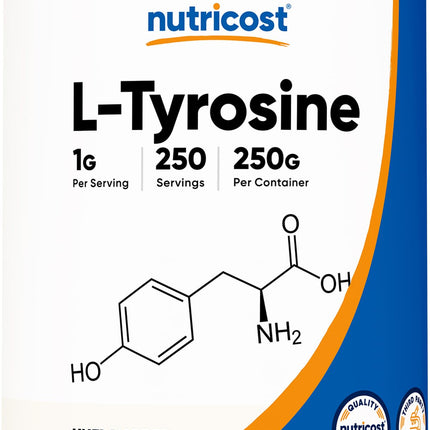 Nutricost L-Tyrosine Powder 250 Grams - Pure L-Tyrosine Powder 1000mg Per Serving