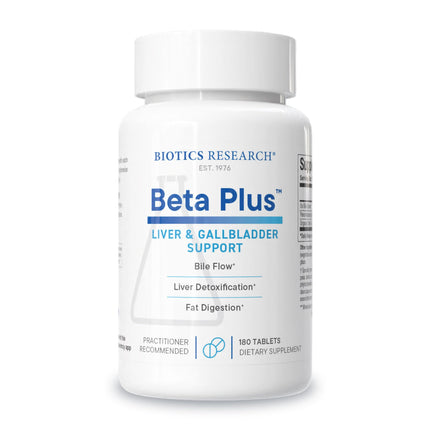 Biotics Research Beta-Plus™ Nutritional Ox Bile Salts Digestive Enzymes Supplement For Bile Production For No Gallbladder-Supports Overall Liver Function, Aids Fat Digestion, Supplies Betaine 180 Tabs