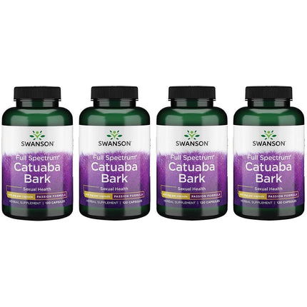 Swanson Catuaba Bark 465 Milligrams 120 Capsules (4 Pack)