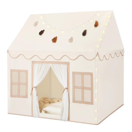 Senodeer Kids Play Tent Indoor: with Mat, Tassel Garland - Girl Tent Indoor Playhouse for Kids Toys for Boy Girl Birthday Gift