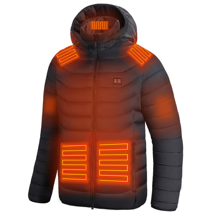 CHANGEOWN Heated Jackets for Women & Men, Dual-Control 15 Heating Zones Unisex Heating Jacket Coat with Battery, 3 Heating Levels Windproof & Waterproof Heating Jacket for Winter Outdoor, Medium