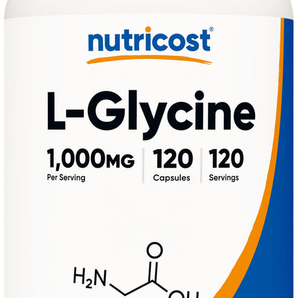 Nutricost L-Glycine 1000mg, 120 Capsules, Vegetarian, Non-GMO and Gluten Free