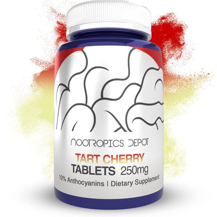Nootropics Depot Tart Cherry Extract Tablets | 250mg | 60 Count | 10% Anthocyanins | Supports Balanced Oxidation & Inflammation Levels | Promotes Physical Strength & Energy
