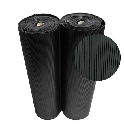 Rubber-Cal Ramp Cleat Non-Slip Outdoor Rubber Mats - 1/8" x 3 ft x 8 ft
