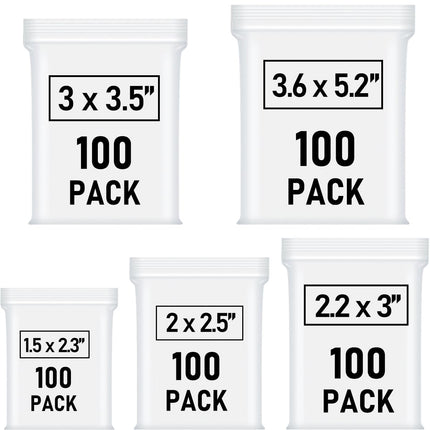 500 Pcs Small Plastic Bags, Mini Baggies, Jewelry Bag Clear Plastic