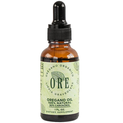 ORE Mexican Oregano Oil Drops 1 oz | 80% Carvacrol | Wildcrafted Herbal Extract for Immune & Respiratory Support | Natural Liquid Supplement | Non-GMO | Dropper Bottle
