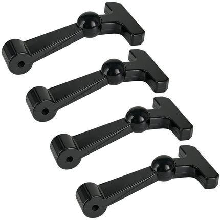 RNTKAB Black Replacement Cooler Latches (4 Pack) - Compatible with Yeti and RTIC Cooler Accessories, Silicone Rubber Upgrade T-Latches
