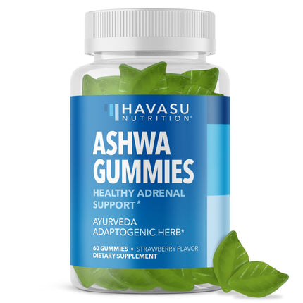 Ashwagandha Gummies for Stress & Mood Support - Vegan, Non-GMO Supplement for Calm & Relaxation - Withania Somnifera for Enhanced Sleep Quality & Emotional Balance - 1-Month Supply, Strawberry Flavor