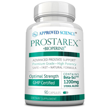Approved Science Prostarex - Prostate Supplement - Saw Palmetto, 1200mg Beta-Sitosterol, Bioperine - 90 Capsules - 1 Month Supply