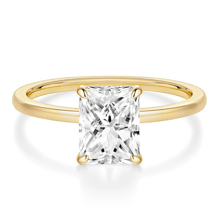 EAMTI Travel Engagement Rings for Women Radiant Cut Wedding Bands Size 7