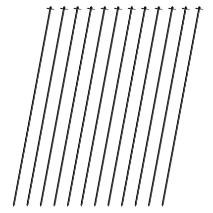 JPOIP 72 Inch Garden Stake Netting Support, Black Heavy Duty Powder Coated Steel Frame for Garden Fencing, Plant & Crop Protection from Wildlife (6 Sets)