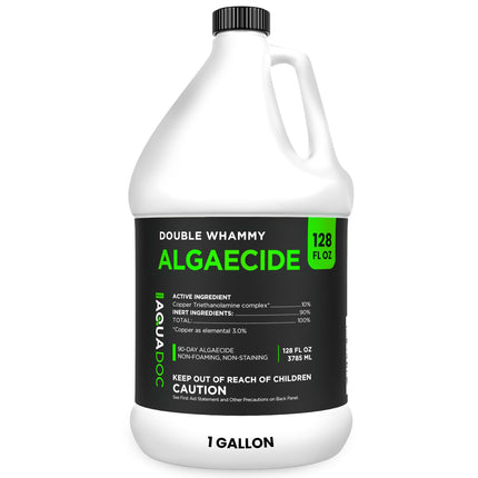 Copper Pool Algaecide for Swimming Pools - 128 oz - 90 Day Algaecide for Inground & Above Ground Pools, Helps Prevent & Remove Green, Mustard, Black Algae - AquaDoc