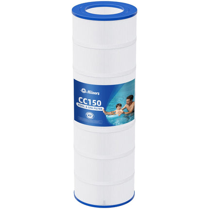 Hiioors CC150 Pool Filter Cartridge, Compatible with Pentair Clean & Clear 150, Replace Pentair R173216, Pleatco PAP150, Unicel C-9415, 150 sq.ft, Heavy Duty 5 oz+ Trilobal Fabric