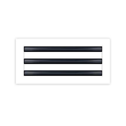 BUILDMART - 14x6 White Modern AC Vent Cover - Decorative Air Vent - Standard Linear Slot Diffuser - Register Grille for Ceiling, Walls & Floors - Texas Buildmart