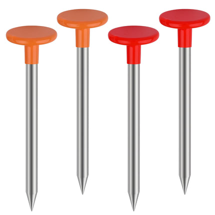 Larbeti 4Pcs Low Profile Survey Stakes, Heavy Duty Survey Marker Stakes