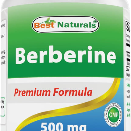 Best Naturals Berberine 500mg 120 Capsules - Supports Immune Function, Cardiovascular & Gastrointestinal Function (120 Count (Pack of 1))