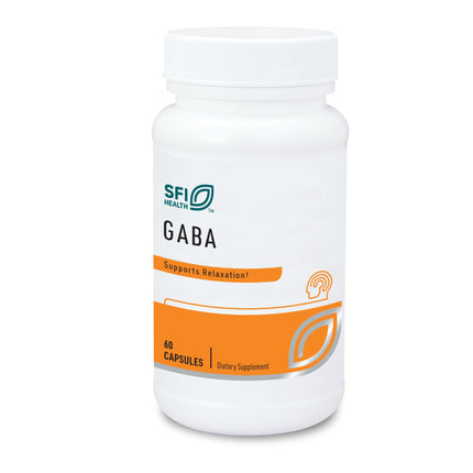Klaire Labs SFI Health GABA - 420 Milligrams Gamma-Aminobutyric Acid, Neurotransmitter to Support Calm & Mood (60 Capsules)
