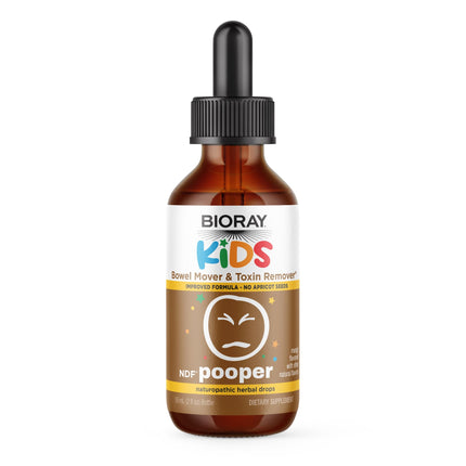 BIORAY Kids NDF Pooper, Mango - 2 fl oz - Bowel Mover - Non-GMO, Vegan, Gluten Free - 30 Servings