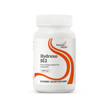 Seeking Health Hydroxo B12 - Vitamin B Supplement for Energy Support - Supplement with Folate to Support Methylation & Homocysteine Levels - 2000 mcg, 60 Lozenges