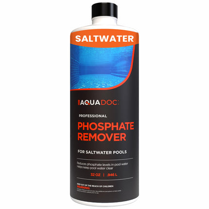 AquaDoc Saltwater Pool Phosphate Remover - 32 oz - Concentrated Phosphate Remover for Pool Opening & Maintenance - Made in the USA