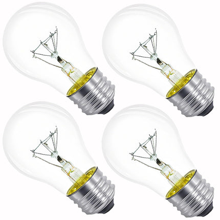Lava Lamp Bulb 40W 4 Pack E26 Medium Base A15 Appliance Oven Light Bulb