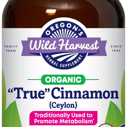 Oregon's Wild Harvest Organic True Cinnamon Ceylon 120 Count Vegan Capsules