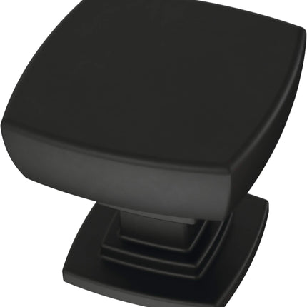 Franklin Brass (10-Pack) – Square Matte Black Cabinet Knobs for Dressers, Drawers, Kitchen Cabinet Door, Vanity, Furniture, Closet Knobs, 1-1/8 Inch | Parow