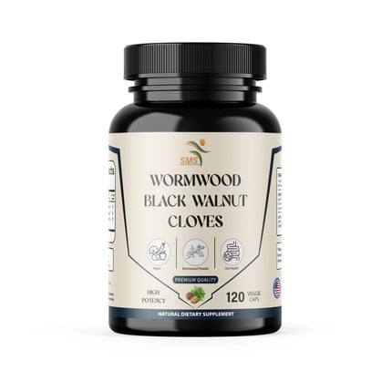 Wormwood Black Walnut Clove Capsules, No Fillers, Herbal Cleanse Supplement with Sweet Wormwood, Black Walnut & Cloves, 120 Veggie Capsules for Digestive Support & Overall Wellness