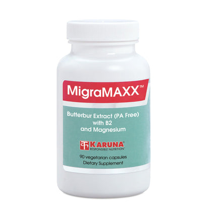 Karuna MigraMAXX 90 Vegetarian Capsules | 150mg Butterbur Root, Vitamin b2, Magnesium