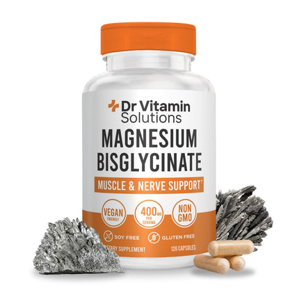 Magnesium Glycinate 400mg - Albion Chelated Bisglycinate for Sleep, Muscle & Nerve Support, Calm & Relaxation for Women and Men | High Absorption, Gentle on Stomach | Non-GMO, 120 Vegan Capsules