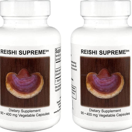 Supreme Nutrition Reishi Supreme, 90 Pure Reishi Mushroom Vegetarian Capsules (90 Count (Pack of 2))