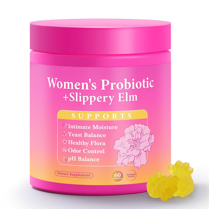 Yooloks Her Juicy Feminine Probiotics Gummies, Premium Feminine Balance Gummies with Slippery Elm for Women's pH Balance, Healthy Odor, Flora and Immune Support – 30-Day Supply