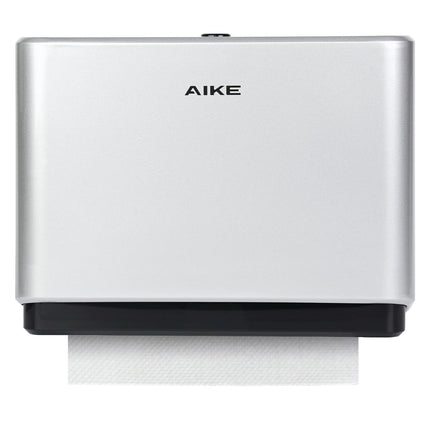 AIKE 200 Sheets Wall Mount Paper Towel Dispenser,Fit Multifold Paper,Silver