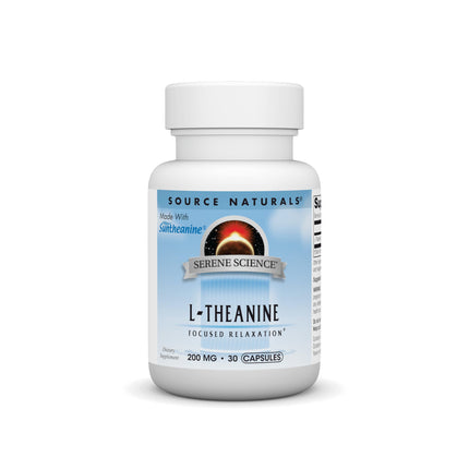 Source Naturals Serene Science L-Theanine, Made with Suntheanine, for Focused Relaxation, 200 mg - 30 Capsules