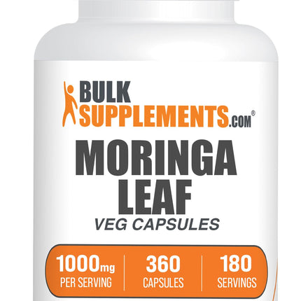 BulkSupplements.com Moringa Leaf Extract Capsules - Vegan, 360 Count (Pack of 1)