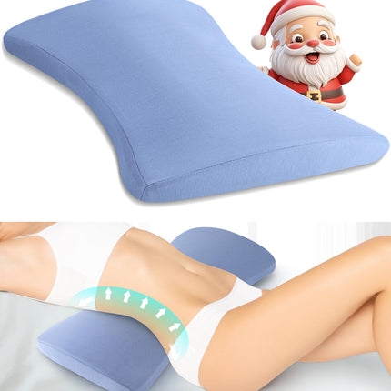 Lumbar Support Pillow for Bed: Memory Foam Lower Back Pain Relief Pillow for Sleeping, Ergonomic Waist Pillow for Side & Back Sleepers, Sciatica & Hip Pain Relief with Wedge Body Positioner Covers