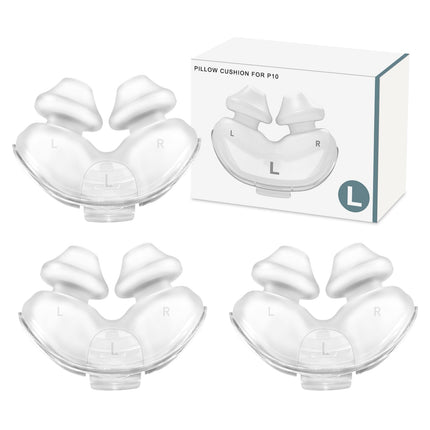 3 Pack Replacement Nasal Pillow Cushion for ResMed Airfit P10, Large, Compatiable with Orignal Airfit P10 Frame, Replacement Nasal Pillow CPAP Mask Cushion, Soft & Durable