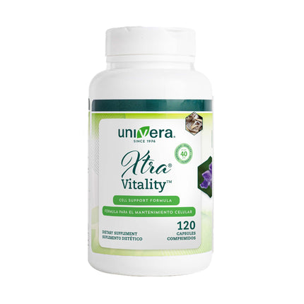 Univera Xtra Vitality Energy Capsules, Natural Energy Formula with Green Tea Extract, Ashwagandha & Ginseng, Energy and Focus Support for Joint Health, 120 Count