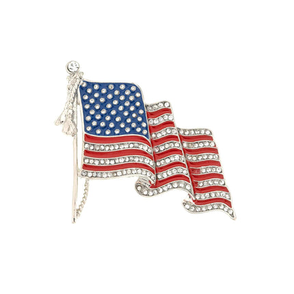 Madison Tyler Patriotic American Flag Brooch Pin 4th of July Jewelry