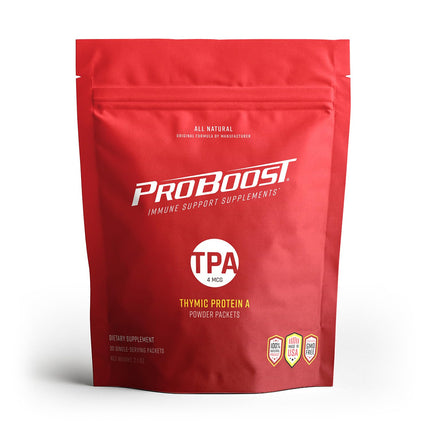 ProBoost Thymic Protein A Powder Packets (4 McG TPA) – Immune System Support Supplement - All Natural, Non-GMO Formula - 30 Packets