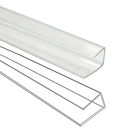 XISOCO 10 PCS Polycarbonate Greenhouse U Connector Profile 4ft Length Fits 0.16’’ & 0.24’’ Twin-Wall Polycarbonate Panels Duty Dust Rain & Moisture Protection Durabler (U-Clip 4' × 0.71’’ × 0.24’’)