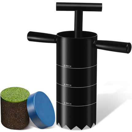 Portable Golf Hole Cutter with Detachable Handle, USGA Standard 2 Inch, 4 Inch and 6 Inch Holes Digger Tool, Golf Holes for Backyard Putting Green Hole Cutter, Lawn Garden Outdoor Practice Training